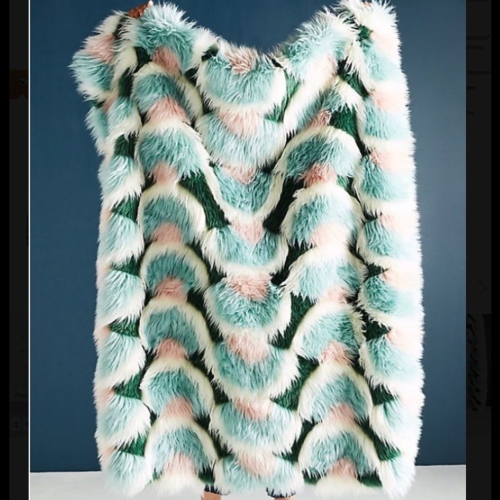 Anthropologie - Faux Fur Throw Blanket